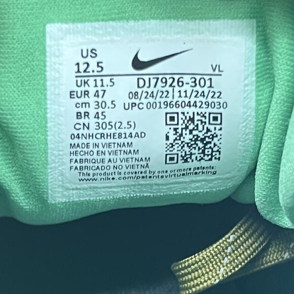 Nike React Pegasus Trail 4 GTX Running Shoes Men Size 12.5 Green Comfort Sneaker - Picture 8 of 8